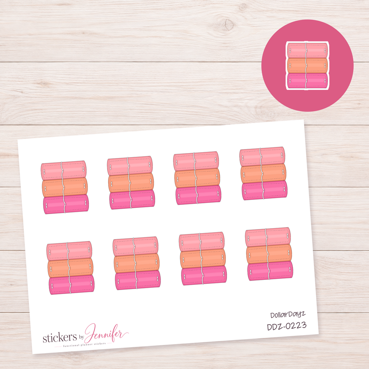 Bright Stacked Planners Planner Stickers | DDZ-0223