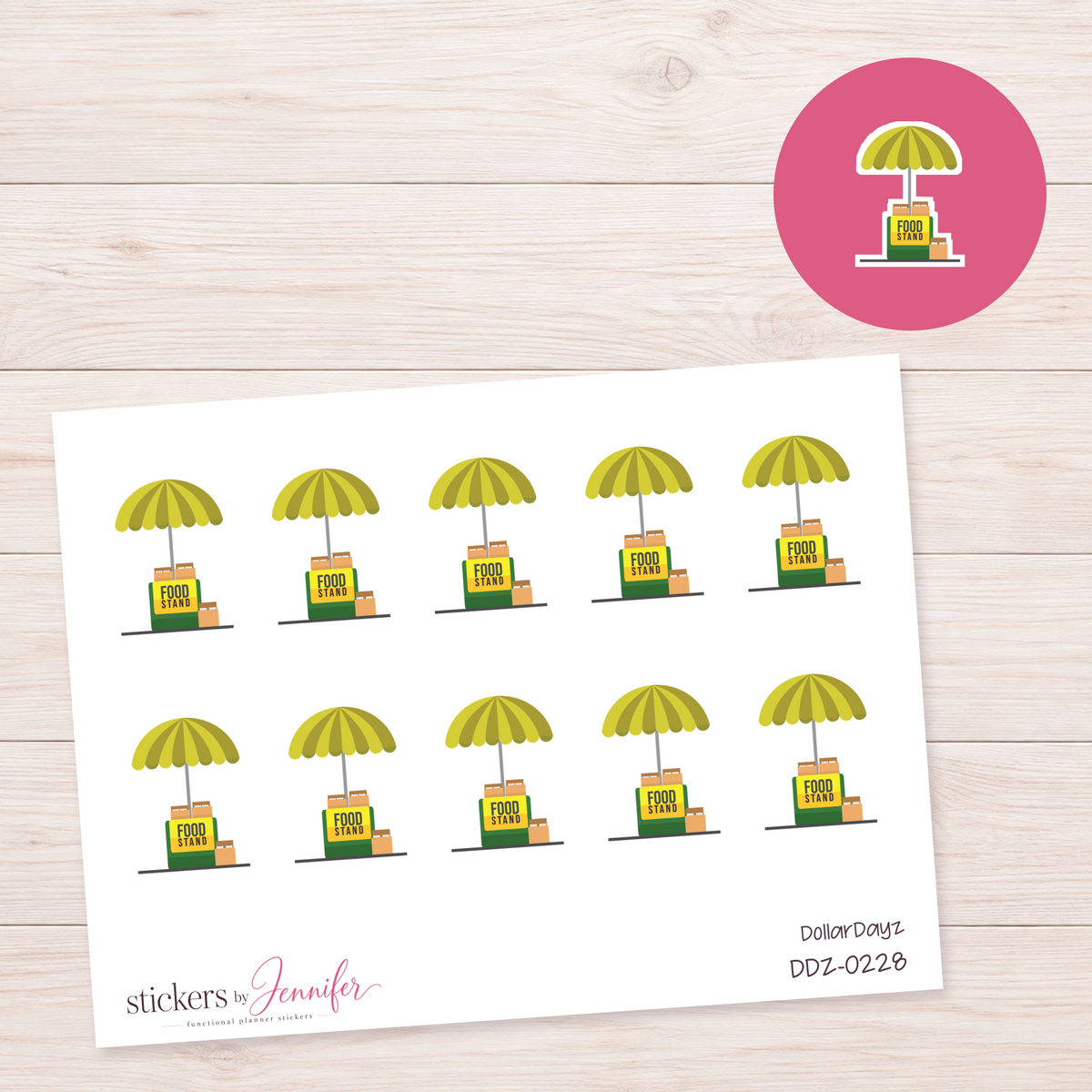 Food Stand Planner Stickers | DDZ-0228