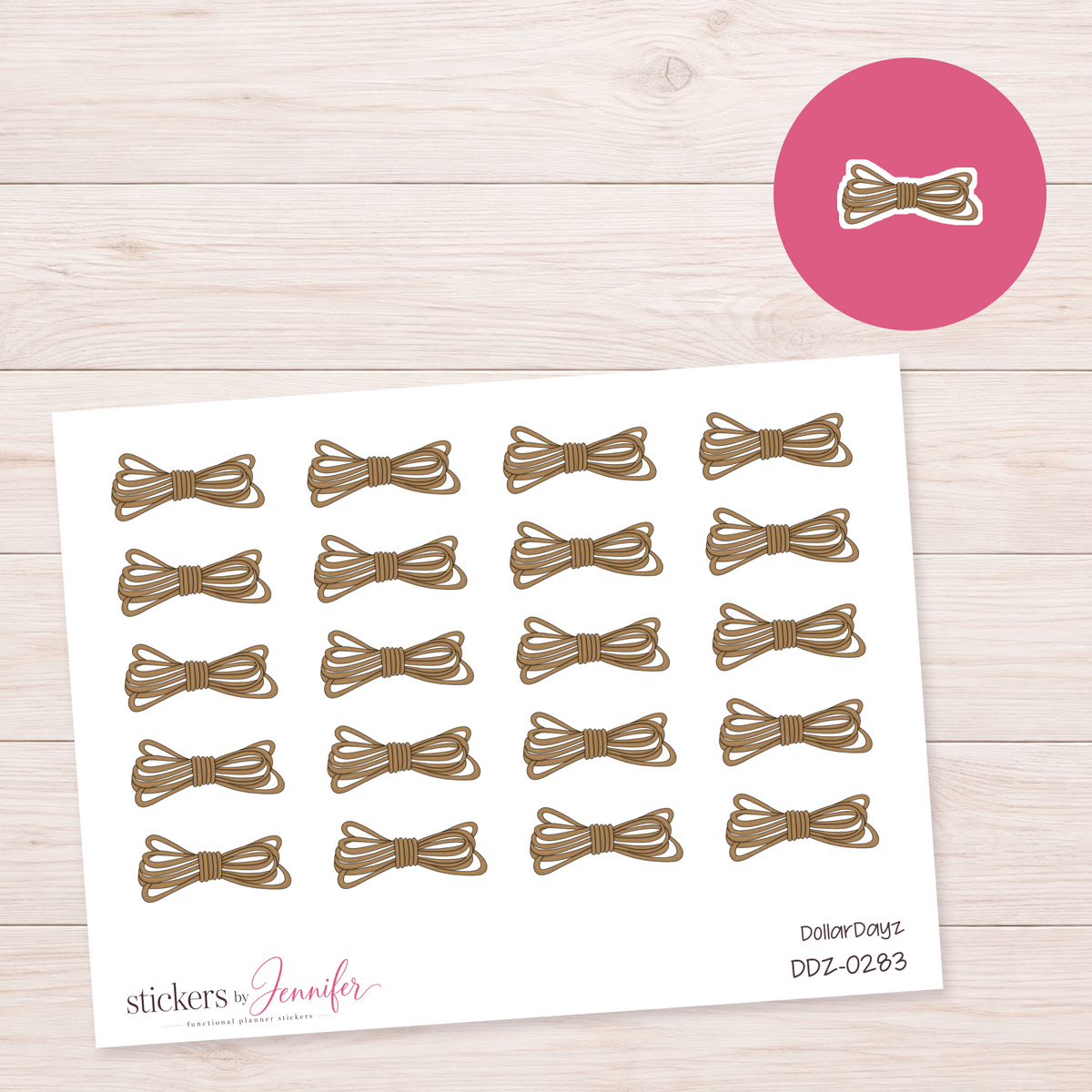 Coiled Rope Planner Stickers | DDZ-0283