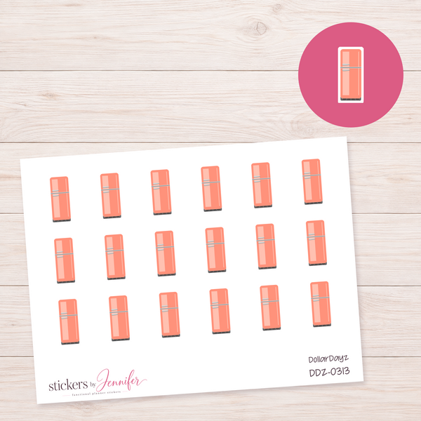 Peach Refrigerator Planner Stickers | DDZ-0313