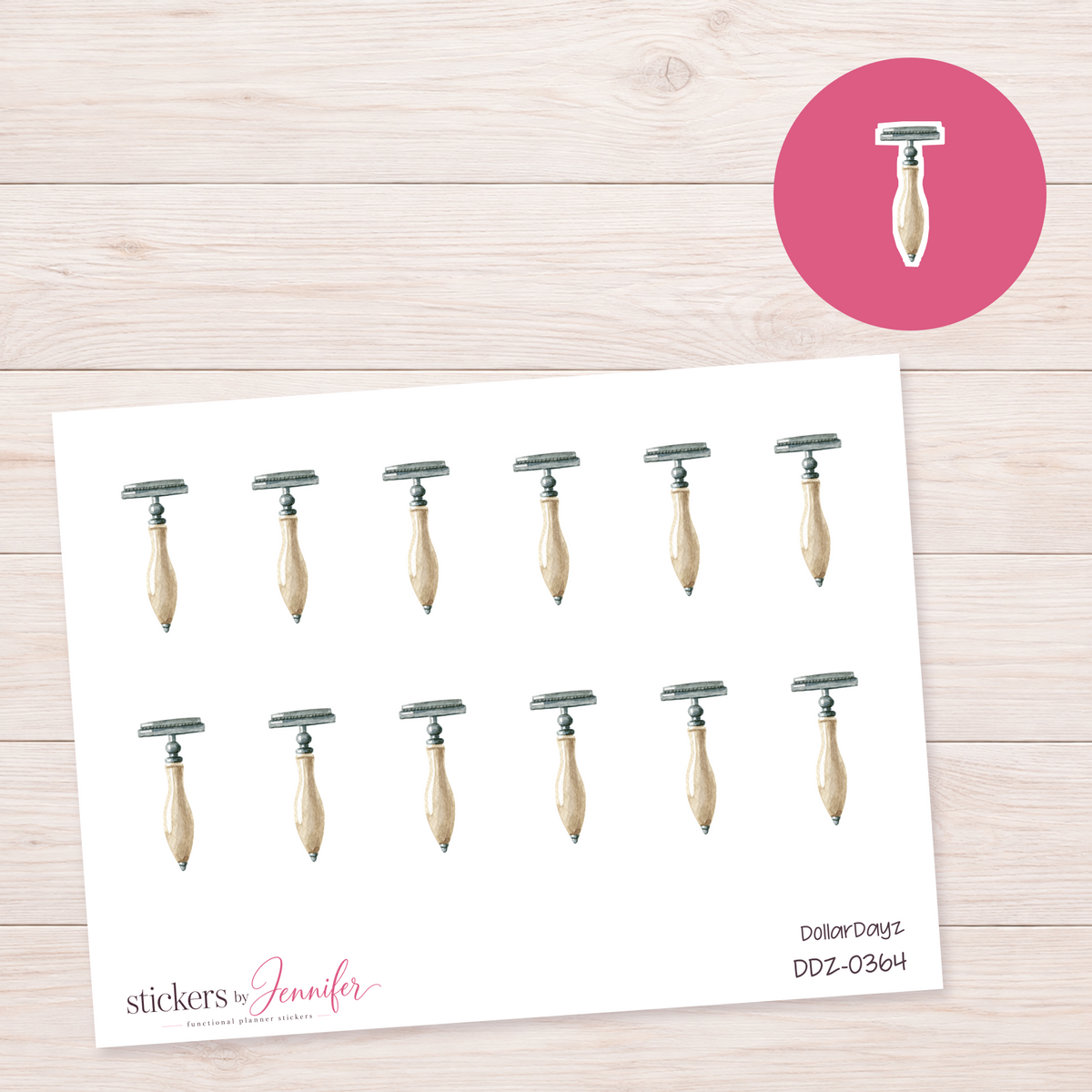 Safety Razor Planner Stickers | DDZ-0364