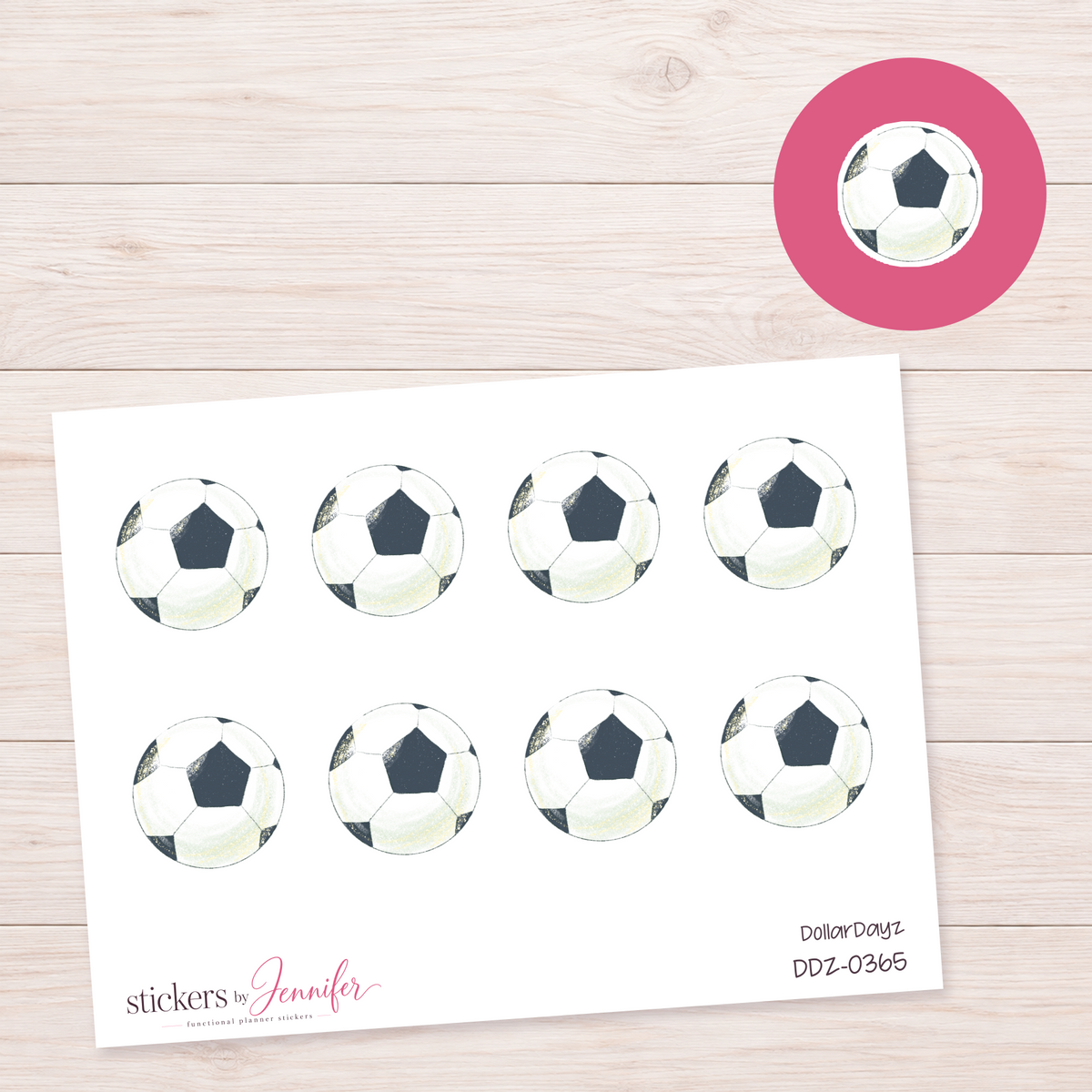 Soccer Ball Planner Stickers | DDZ-0365
