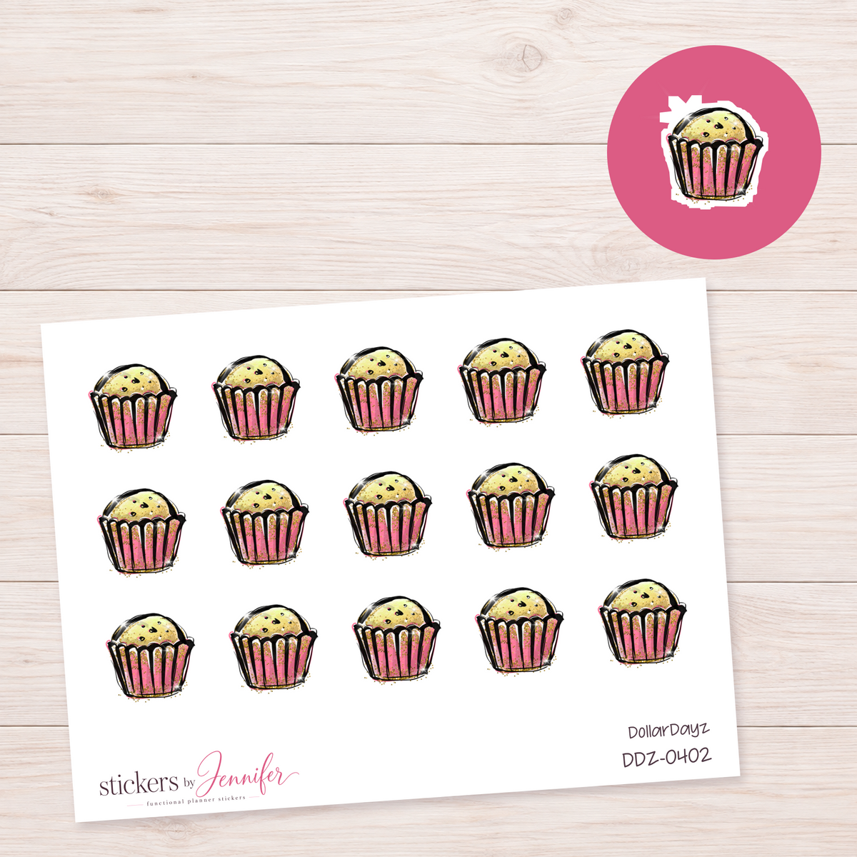 Cupcake Planner Stickers | DDZ-0402