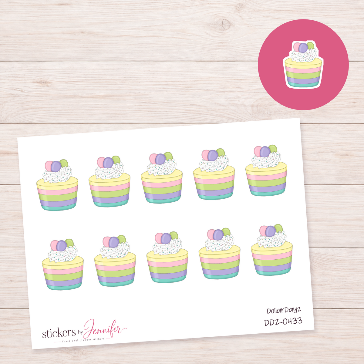 Pastel Easter Dessert Planner Stickers | DDZ-0433
