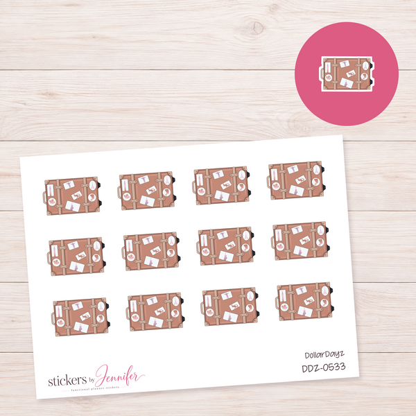 Travel Suitcase Planner Stickers | DDZ-0533