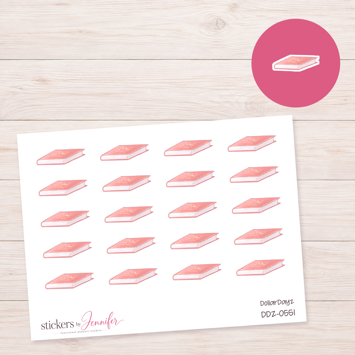 Pink Book Planner Stickers | DDZ-0551