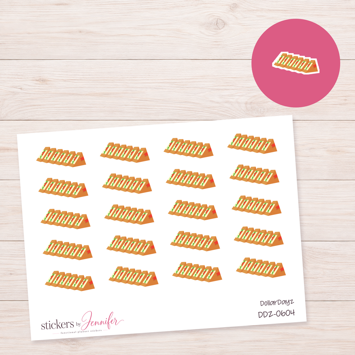 Sandwich Platter Planner Stickers | DDZ-0604