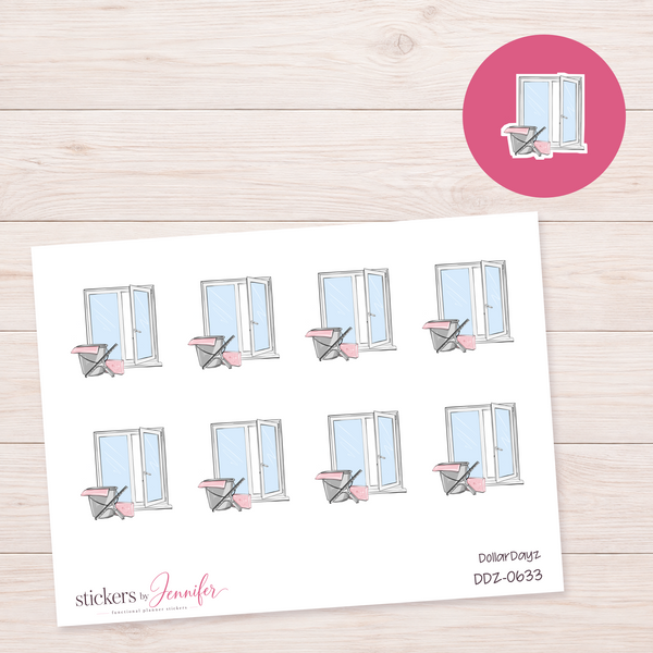 Window Cleaning Planner Stickers | DDZ-0633