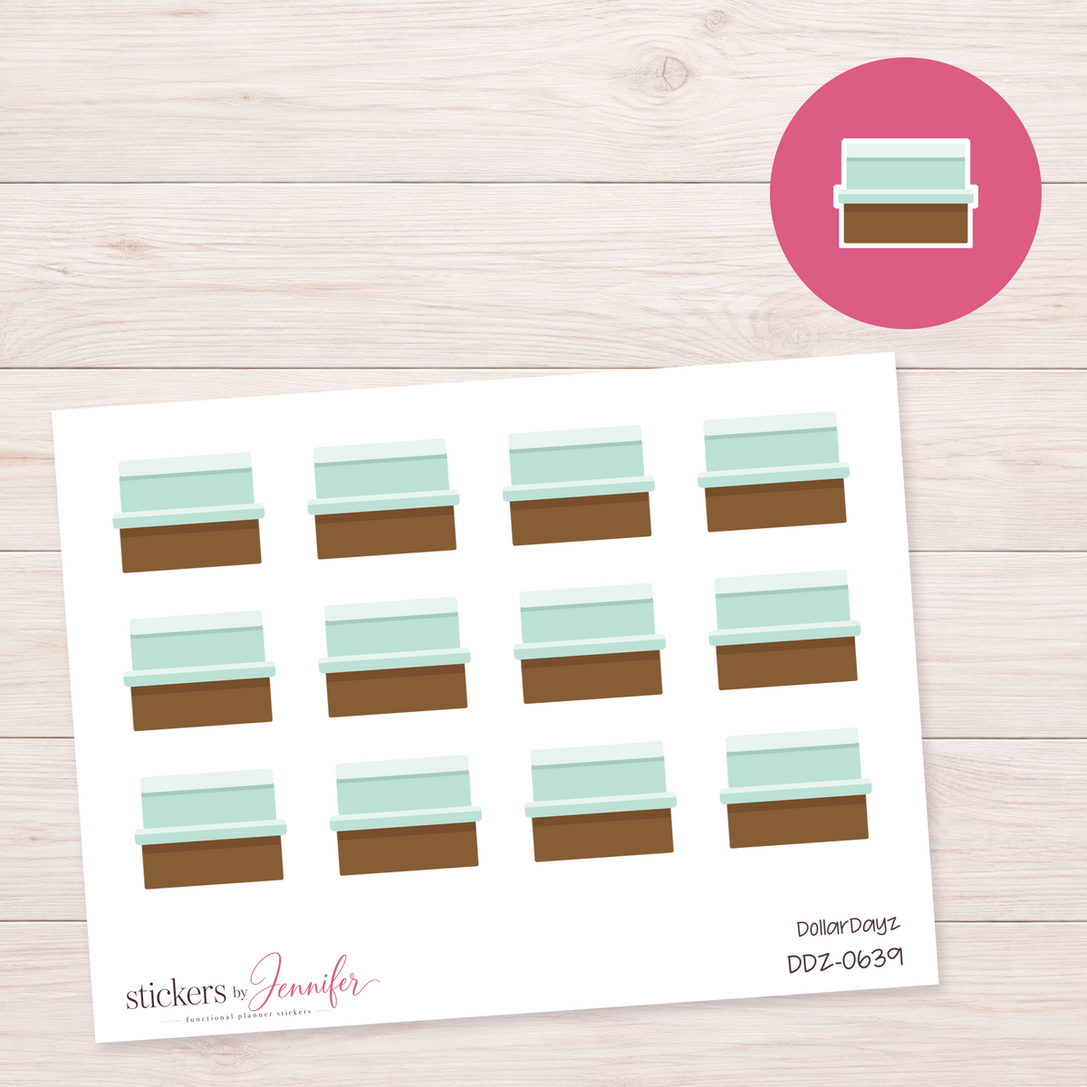 Ice Cream Shop Counter Planner Stickers | DDZ-0639