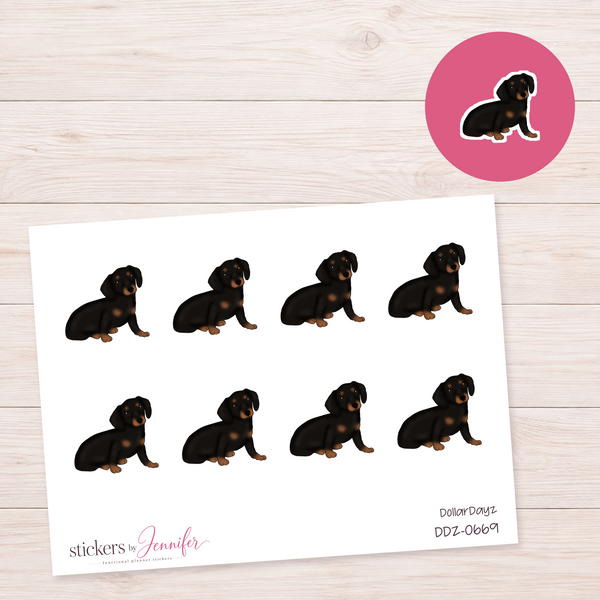 Dachshund Puppy Planner Stickers | DDZ-0669