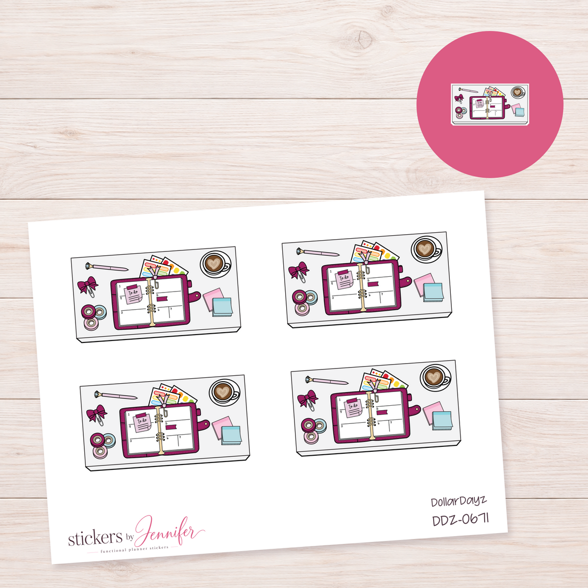 Berry Weekly Planning Desk Planner Stickers | DDZ-0671