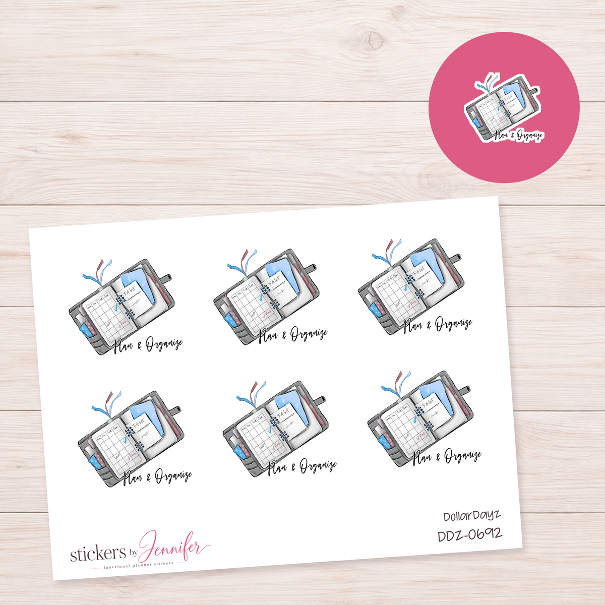 Plan & Organize Planner Stickers | DDZ-0692
