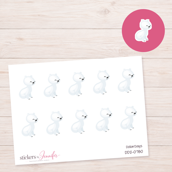 Polar Bear Planner Stickers | DDZ-0780