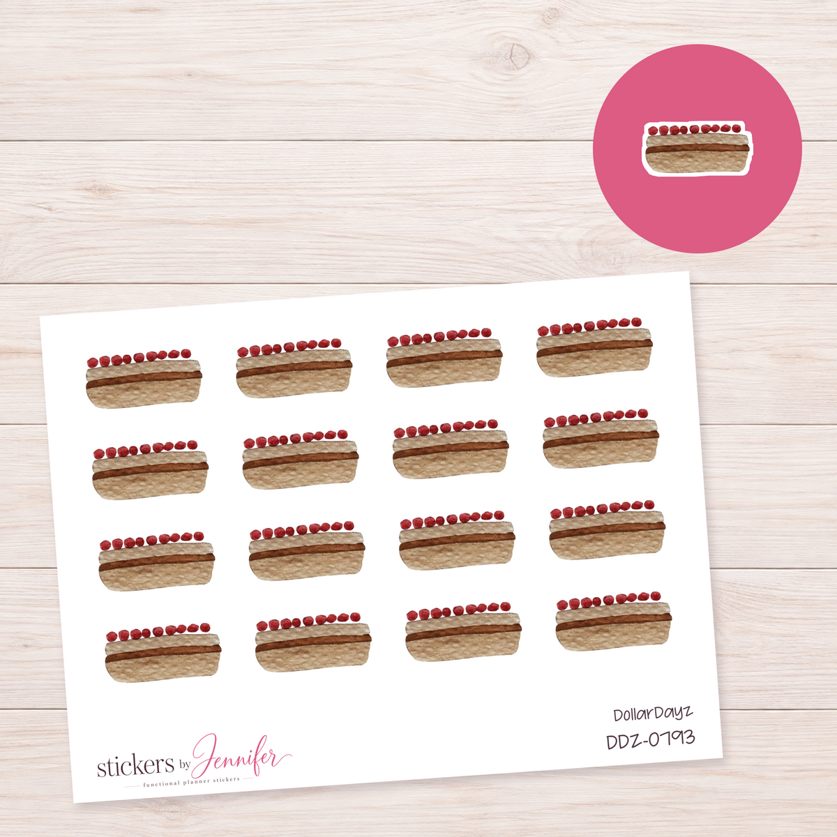 Cherry Layer Cake Planner Stickers | DDZ-0793