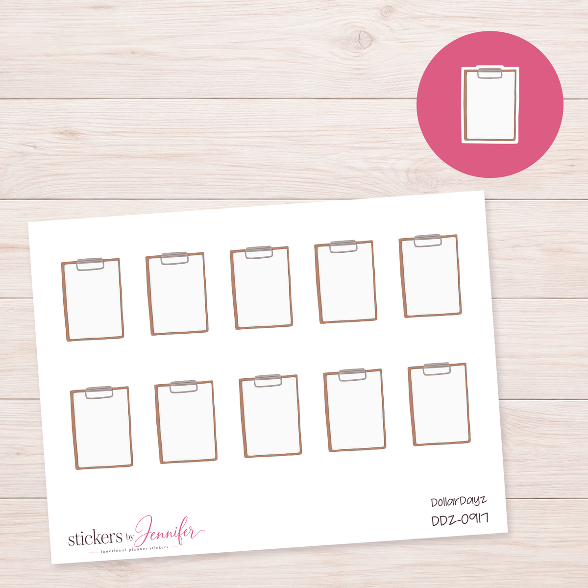 Clipboard Planner Stickers | DDZ-0917