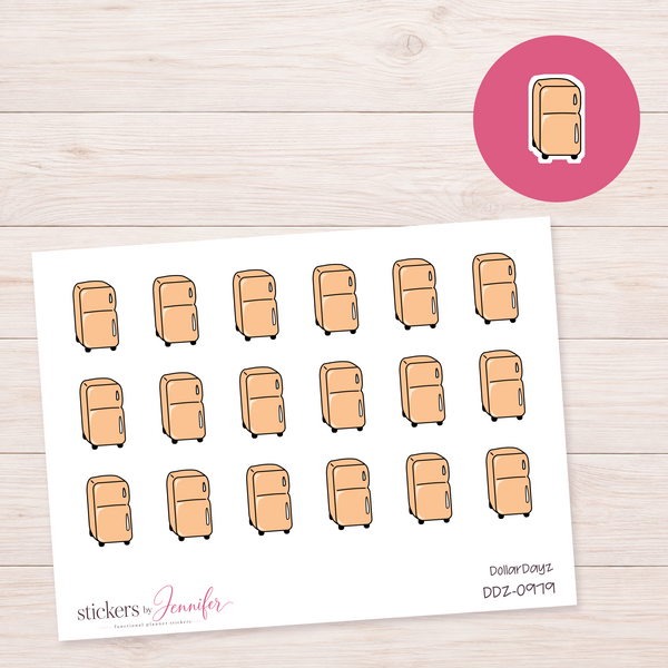 Peach Refrigerator Planner Stickers | DDZ-0979