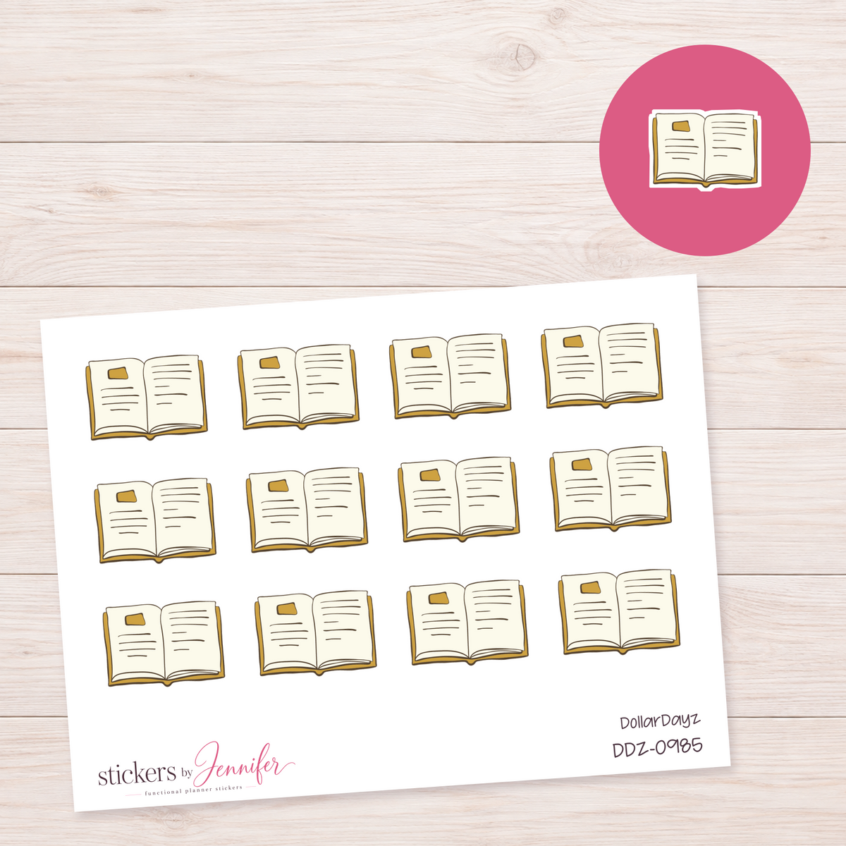 Open Book Planner Stickers | DDZ-0985