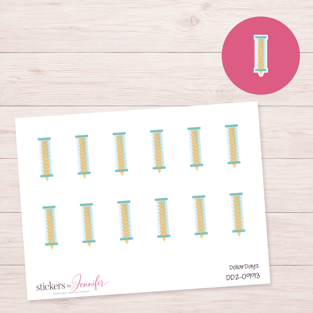 Ice Cream Cone Dispenser Planner Stickers | DDZ-0993