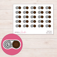 DDZ-10026 planner sticker sheet with enlarged sticker detail