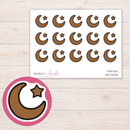 DDZ-10028 planner sticker sheet with enlarged sticker detail