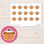 DDZ-10033 planner sticker sheet with enlarged sticker detail
