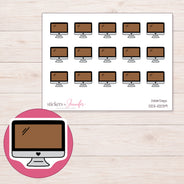 DDZ-10039 planner sticker sheet with enlarged sticker detail