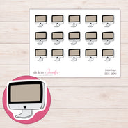 DDZ-10051 planner sticker sheet with enlarged sticker detail