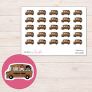 DDZ-10081 planner sticker sheet with enlarged sticker detail
