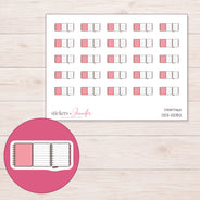 DDZ-10082 planner sticker sheet with enlarged sticker detail