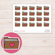 DDZ-10087 planner sticker sheet with enlarged sticker detail