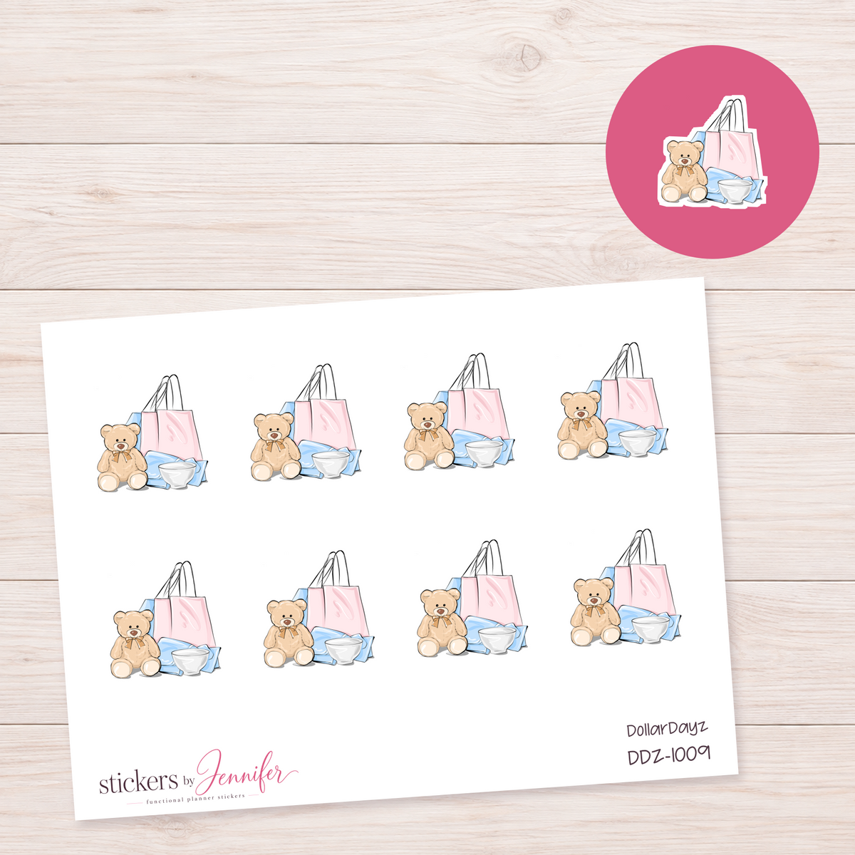 Baby Shopping Supplies Planner Stickers | DDZ-1009