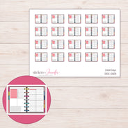 DDZ-10103 planner sticker sheet with enlarged sticker detail