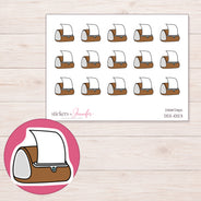 DDZ-10123 planner sticker sheet with enlarged sticker detail