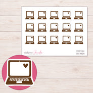DDZ-10125 planner sticker sheet with enlarged sticker detail