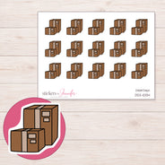 DDZ-10134 planner sticker sheet with enlarged sticker detail