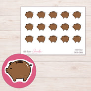 DDZ-10158 planner sticker sheet with enlarged sticker detail