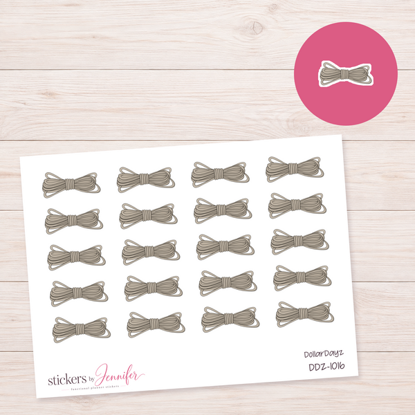 Coiled Rope Planner Stickers | DDZ-1016