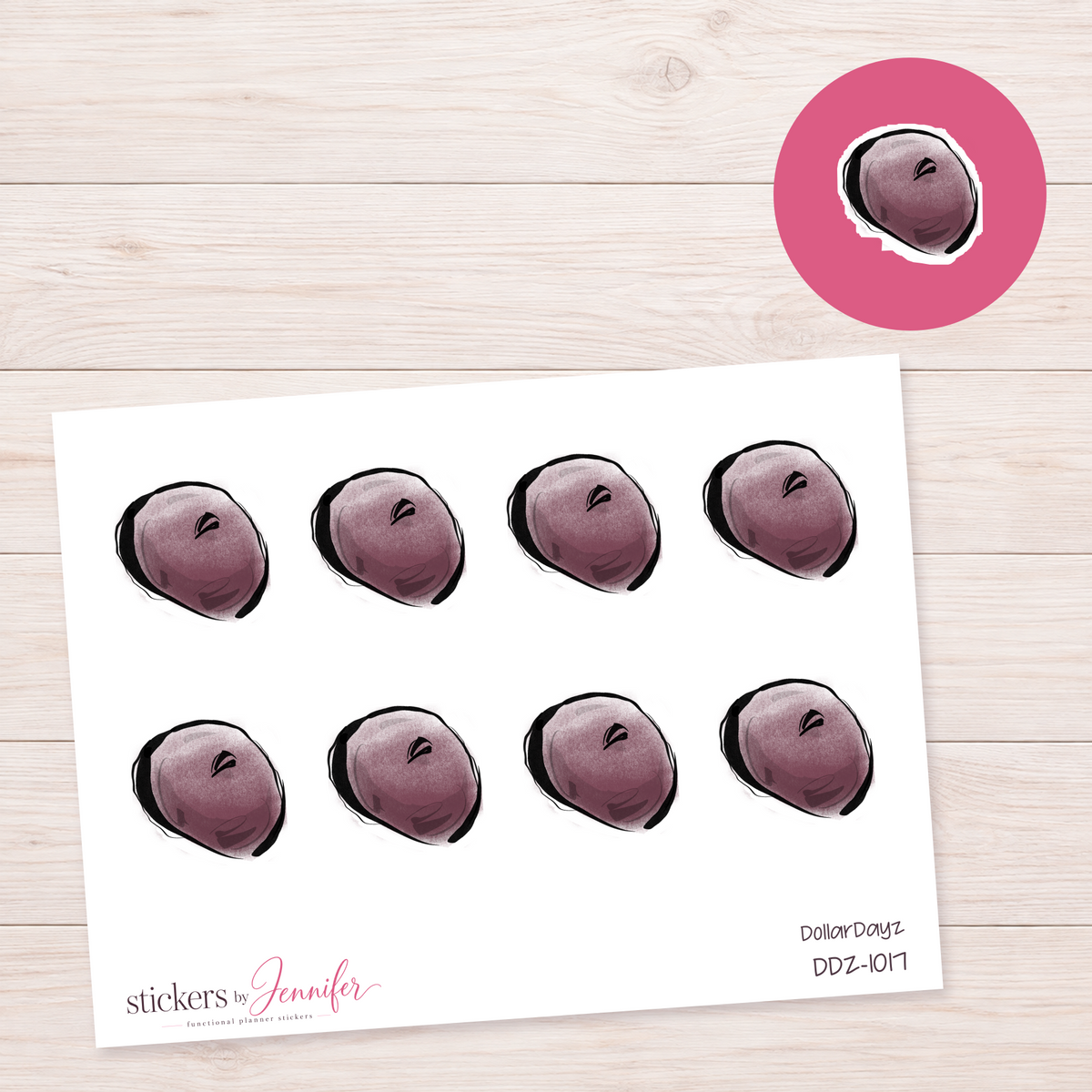 Purple Beret Planner Stickers | DDZ-1017