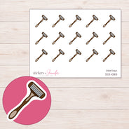 DDZ-10183 planner sticker sheet with enlarged sticker detail