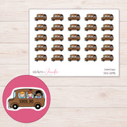 DDZ-10195 planner sticker sheet with enlarged sticker detail