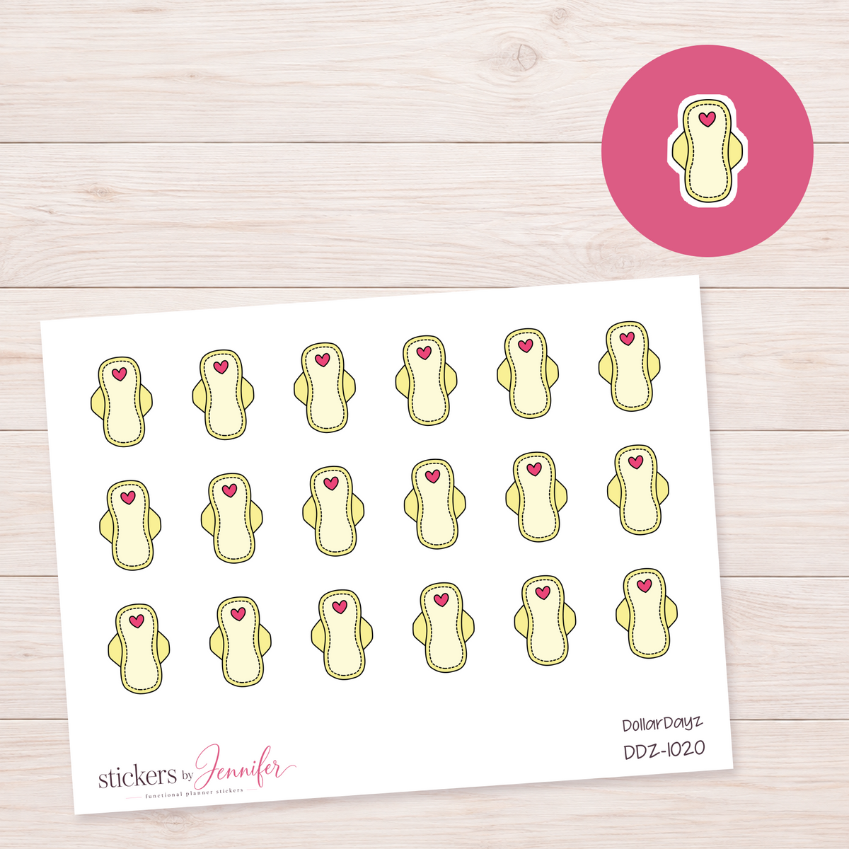 Yellow Pad Planner Stickers | DDZ-1020