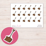 DDZ-10205 planner sticker sheet with enlarged sticker detail