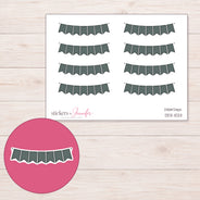 DDZ-10211 planner sticker sheet with enlarged sticker detail