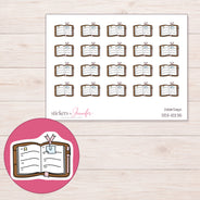 DDZ-10235 planner sticker sheet with enlarged sticker detail