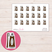 DDZ-10240 planner sticker sheet with enlarged sticker detail