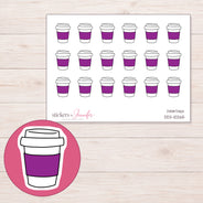 DDZ-10265 planner sticker sheet with enlarged sticker detail
