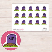 DDZ-10274 planner sticker sheet with enlarged sticker detail