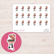 DDZ-10284 planner sticker sheet with enlarged sticker detail