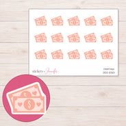 DDZ-10301 planner sticker sheet with enlarged sticker detail