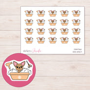 DDZ-10327 planner sticker sheet with enlarged sticker detail